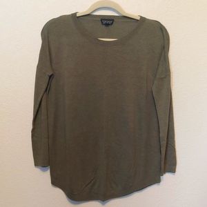 Topshop Brand khaki green light weight sweater size 6